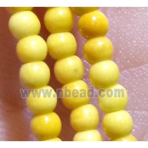 round yellow Rainforest Jasper beads, stability