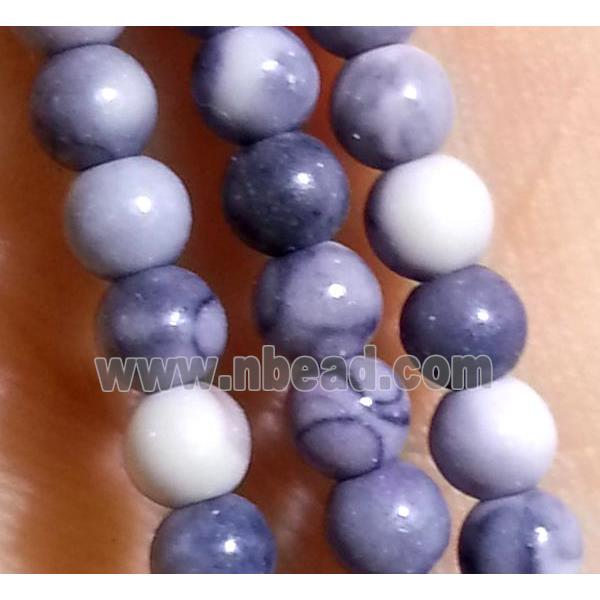 purple Rainforest Stone beads, round, stability