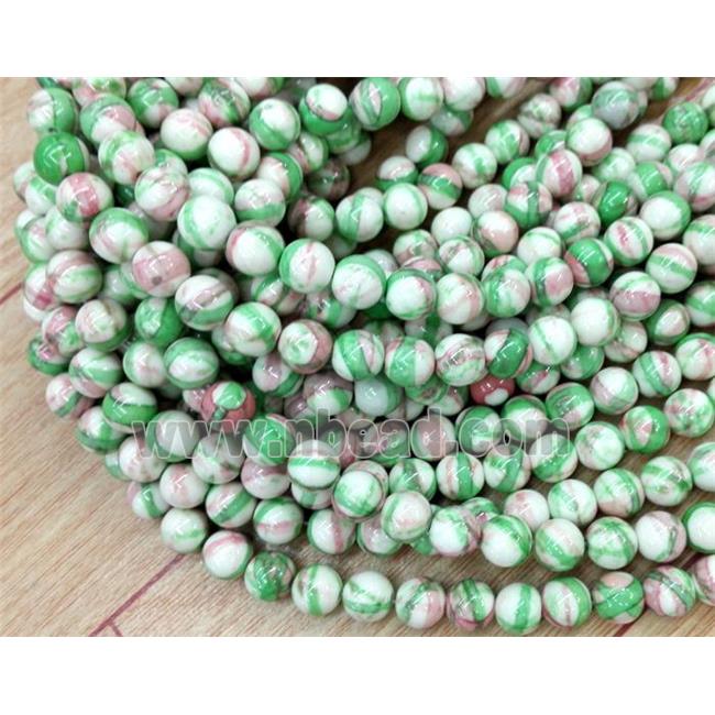 Rainforest jasper beads, round, stability
