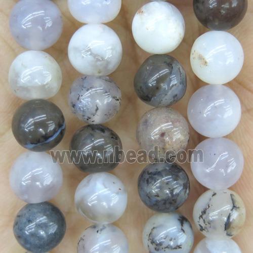 dendrite Moss Opal Beads, round