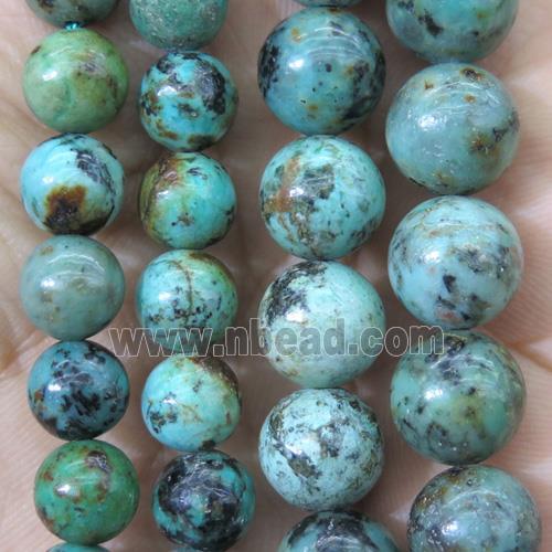 green African Turquoise round Beads