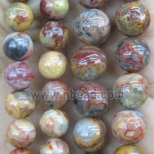 Red Crazy Lace Agate Beads, round