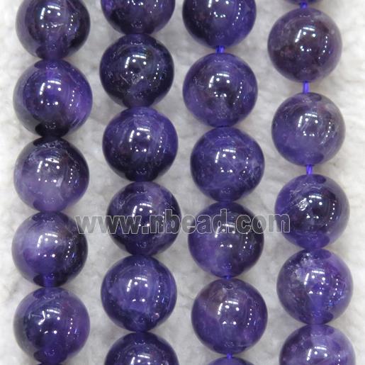 round purple Amethyst beads