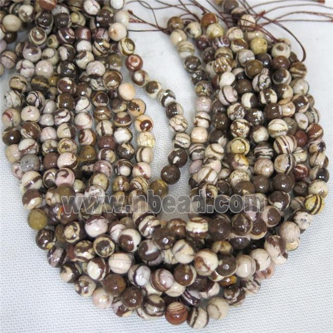 Australian Zebra Jasper beads, faceted round