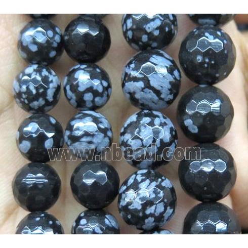 Snowflake Jasper Beads, faceted round