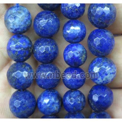 blue Lapis Lazuli beads, faceted round