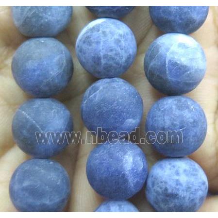 round matte Blue Sodalite Beads