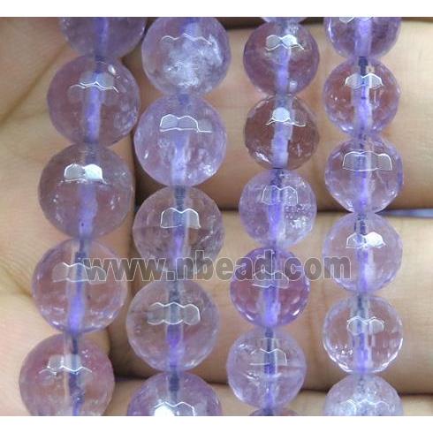 faceted round Amehtyst beads