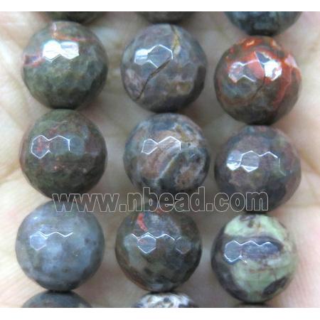 faceted round Ocean Jasper beads