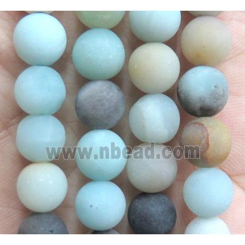round matte Amazonite beads
