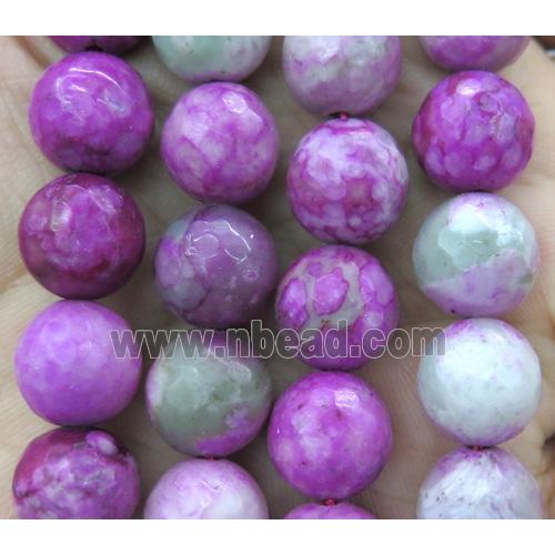 faceted round purple Sugilite beads, dye