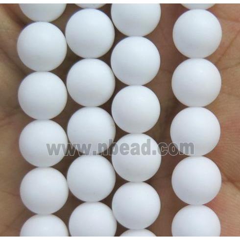 round matte white Porcelain beads