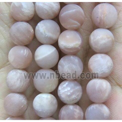 matte round Sunstone beads