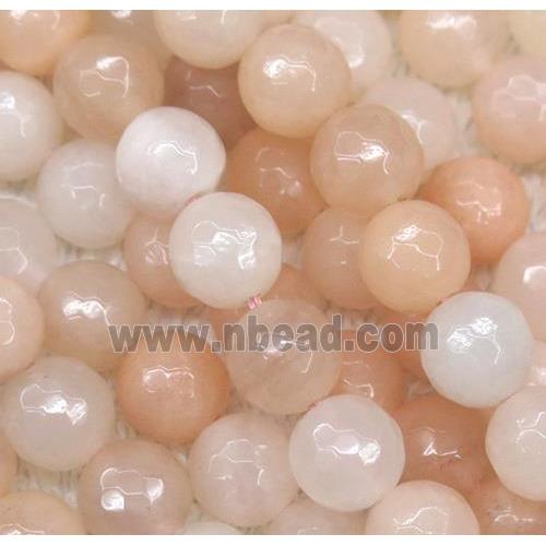 faceted round Pink Aventurine Beads