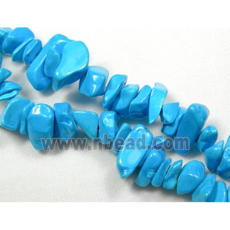 Synthetic Turquoise Chip Beads