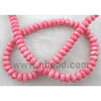red stripe Gemstone bead, Abacus
