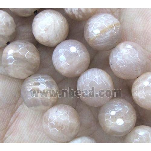 MoonStone Bead, faceted round
