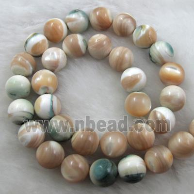 tridacna shell beads, round