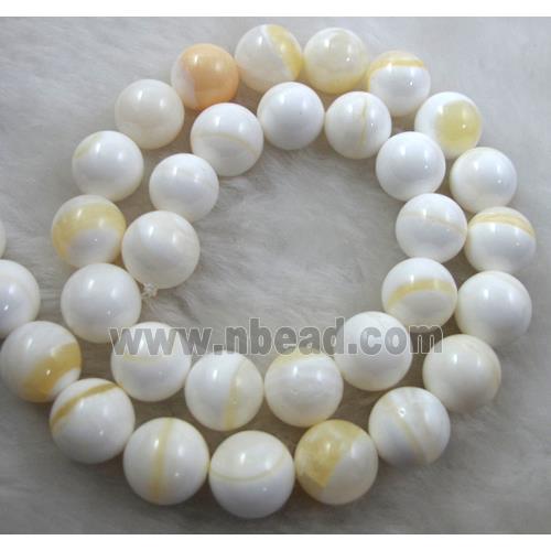 round Tridacna Shell Beads
