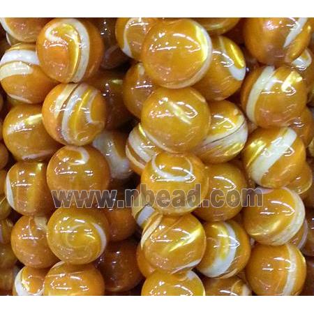 natural Tridacna Shell Beads, round, golden