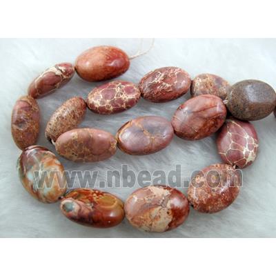 Sea Sediment Beads, flat oval
