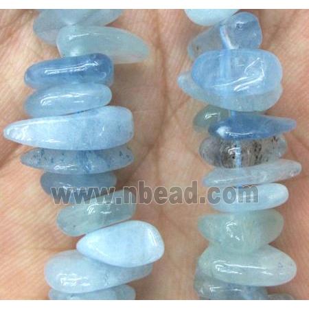 Aquamarine beads chips, freeform