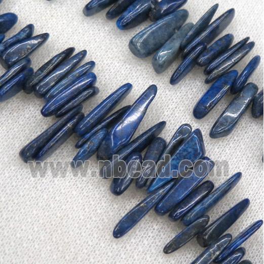 lapis lazuli beads, chip, freeform stick
