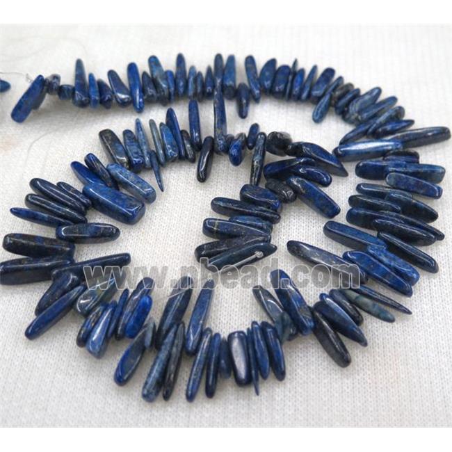 lapis lazuli beads, chip, freeform stick