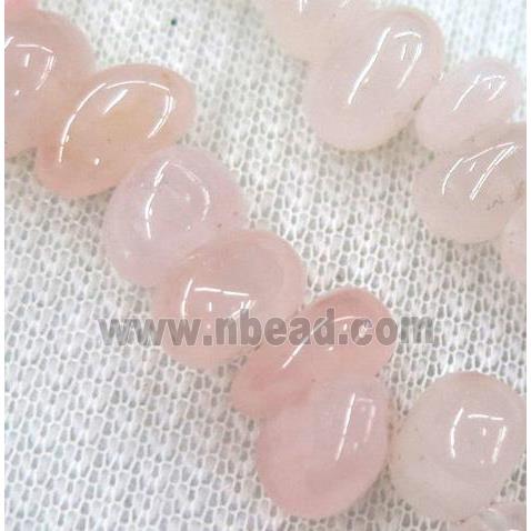 rose quartz chips bead, freeform