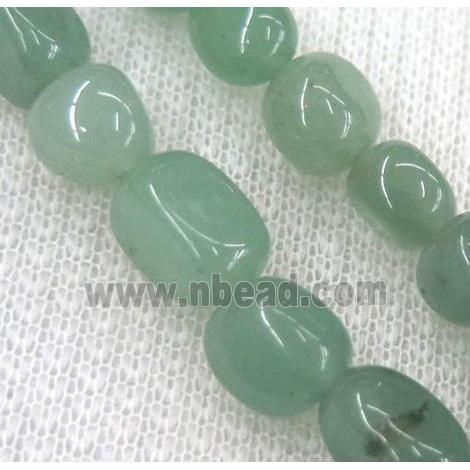 green aventurine chips bead, freeform