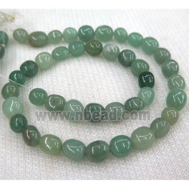 green aventurine chips bead, freeform