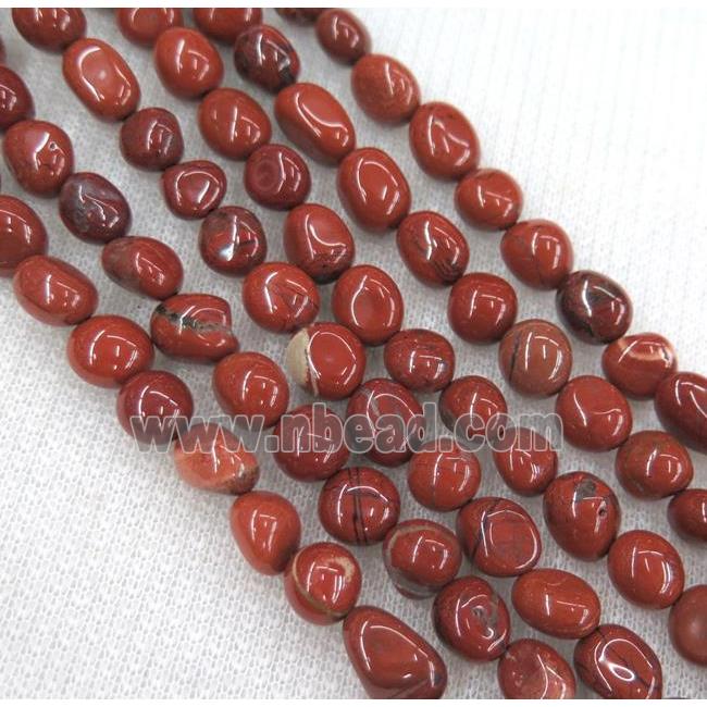 red jasper chips bead, freeform