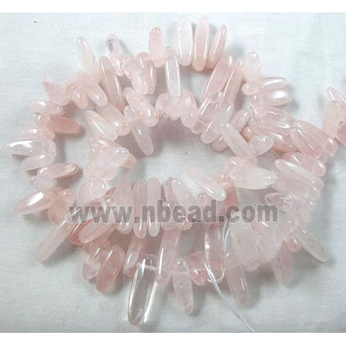 Rose Quartz beads, Erose Chip