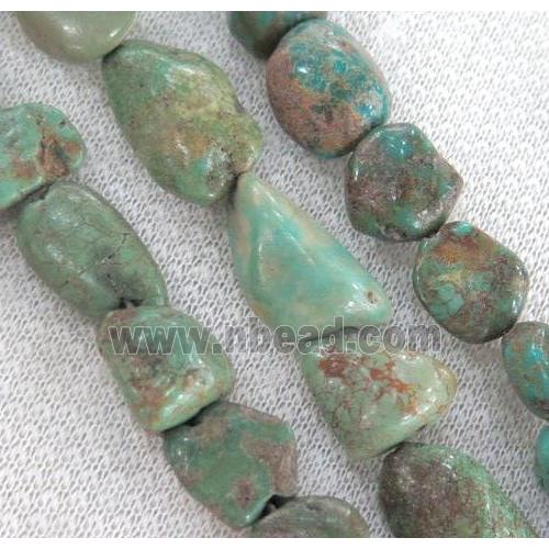 natural turquoise chip beads, freeform
