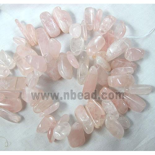 Rose Quartz beads, Erose Chip