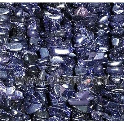 Blue SandStone chips beads, freeform