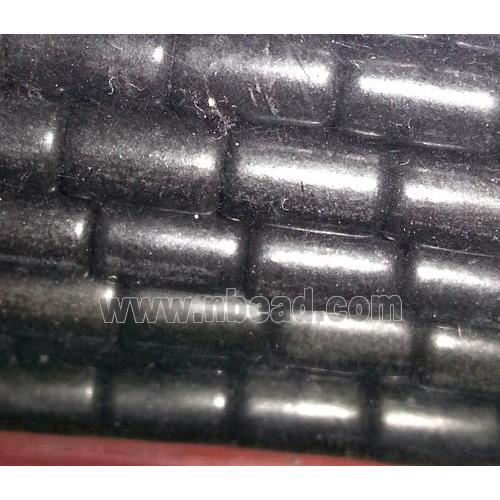 black turquoise tube beads, synthetical
