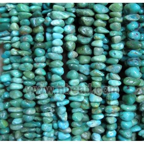 natural turquoise bead chip, freeform