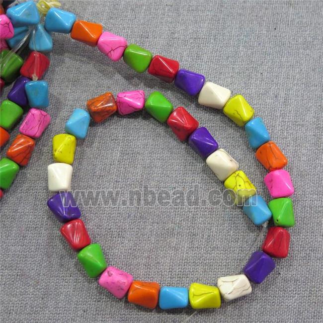 synthetic Turquoise erose beads, mix color