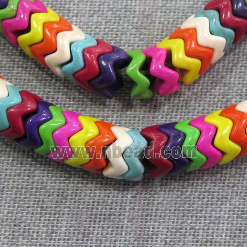 synthetic Turquoise wave beads, mix color