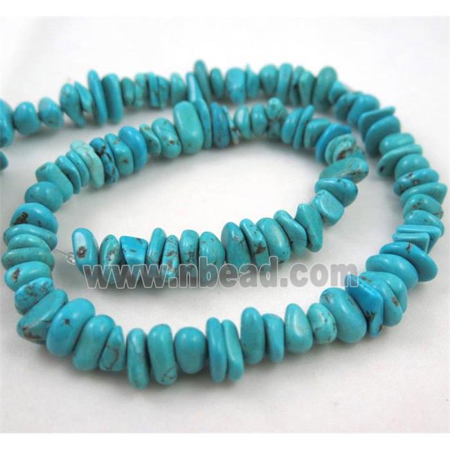 turquoise chips bead, freeform