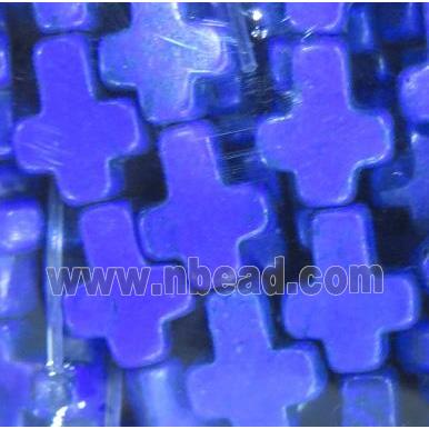royalblue synthetic Turquoise cross beads