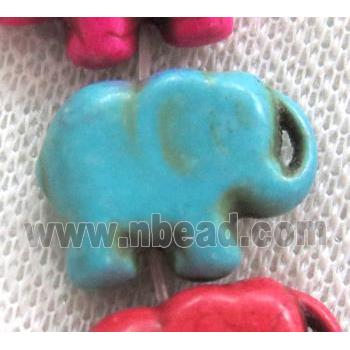 blue synthetic Turquoise elephant beads