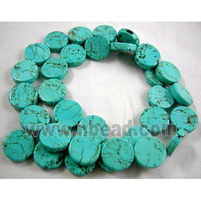 Chalky Turquoise beads, circle