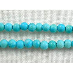 Chalky Turquoise Beads, stabilized, round