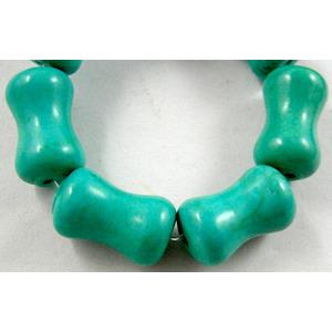 Chalky Turquoise Bamboo beads