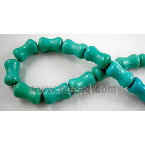 Chalky Turquoise Bamboo beads