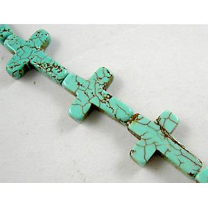 Chalky Turquoise, Stabilized, Cross