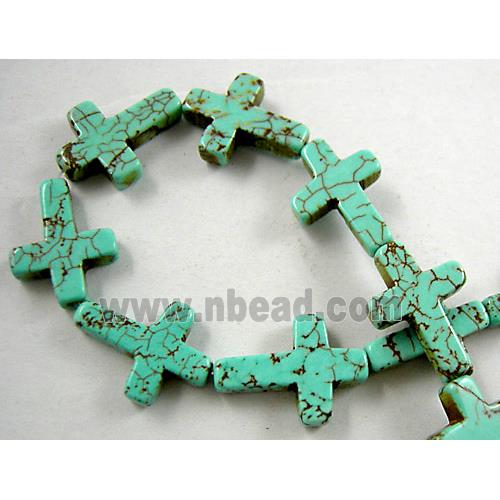 Chalky Turquoise, Stabilized, Cross