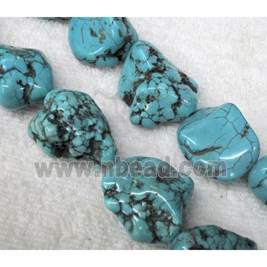 Turquoise bead, freeform